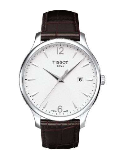 Tradition Quartz Silver Dial - Brown Leather Strap Men's Watch